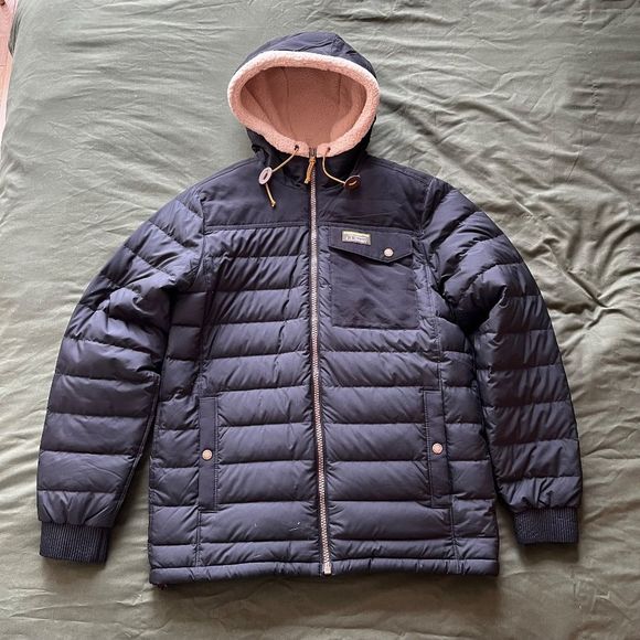 L.L. Bean Sherpa-Lined Classic Down Hooded Jacket Parka Hoodie North Face LL - Picture 5 of 8